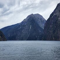 20250501_134502 Looking out across Milford Sound towards Mount Tutoko. Rudyard Kipling called Milford Sound the eighth Wonder of the World.