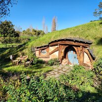 20250504_101548 The original set was not built to last, the hobbit hole facades having been constructed from untreated timber, ply and polystyrene and partially torn down after...