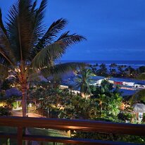 20250506_181340 Our room sat atop the hill and looked down across the resort and out to the Pacific Ocean.