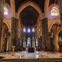 20250410_095707 Main altar of Saint Patrick's Cathedral. The cathedral is built on a traditional east–west axis, with the altar at the eastern end, symbolising belief in the...