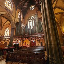 20250410_095741 The organ in Saint Patrick's Cathedral. Installed in the west gallery of the cathedral, it comprises 81 speaking stops spread over four manuals and pedals. Some...