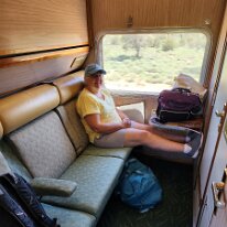 20250417_130158 This is was our private oasis, a comfortable overnight room to recline, read a book or let the rhythm of the tracks sway you to sleep ahead of your next...