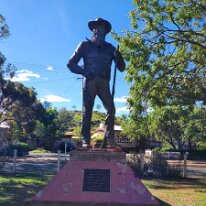 20250417_153554 Sculpture of John McDouall Stuart, to commemorate Stuart who was a Scottish explorer and one of the most accomplished of all Australia's inland explorers....