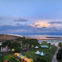 20250420_183836 The Darwin Waterfront Precinct a bayside development with restaurants & bars, plus a wave pool & sandy beach for swimming.