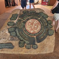 20250421_103743 At the cultural center they asked that no photos be taken inside the building. This is a seasonal calendar for the Kakadu Region in the Gun-djeihmi language,...