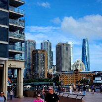 20250426_103554 Walking from our hotel around the Quay to our tour of the Sydney Opera House.