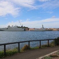 IMG_2449 Next to the HMAS Canberra was HMAS Brisbane, a Hobart-class air warfare destroyer .