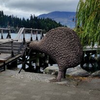 20250430_165229 A large statue of a kiwi bird located at Lake Wakatipu. The kiwi bird is the national bird of New Zealand and a significant symbol of the country's unique...
