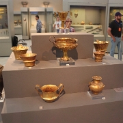 IMG_1086 Goblets fit for a king's table emerged from one of Mycenae's shaft graves inside the walls of the citadel.