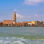 IMG_0685-2 Our first views of Venice. Venice is a city in northeastern Italy sited on a group of 118 small islands separated by canals and linked by bridges. It is...